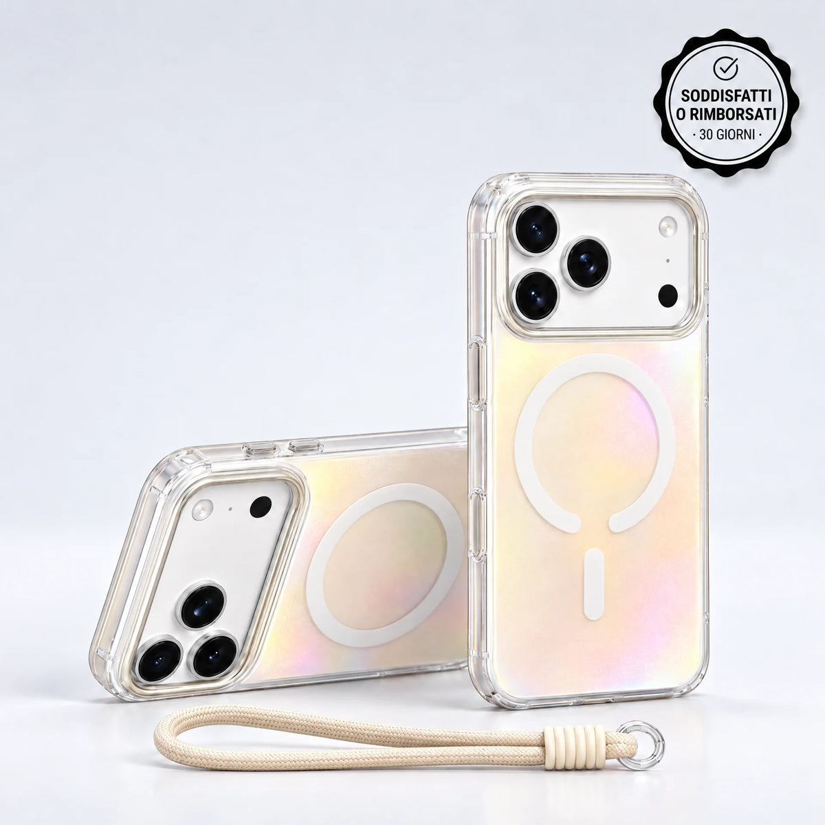 Cover Glamour Iridescente con Laccetto Rivelina™