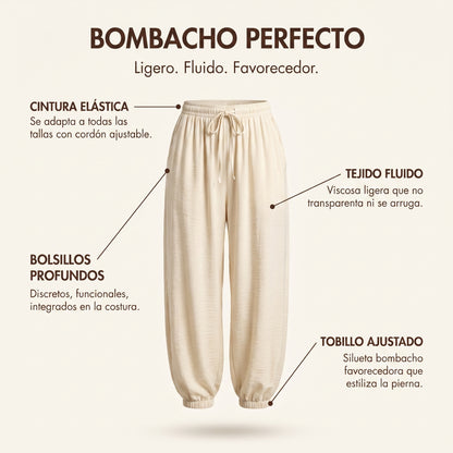Pantalón Bombacho Fluido de Verano Rivelina™